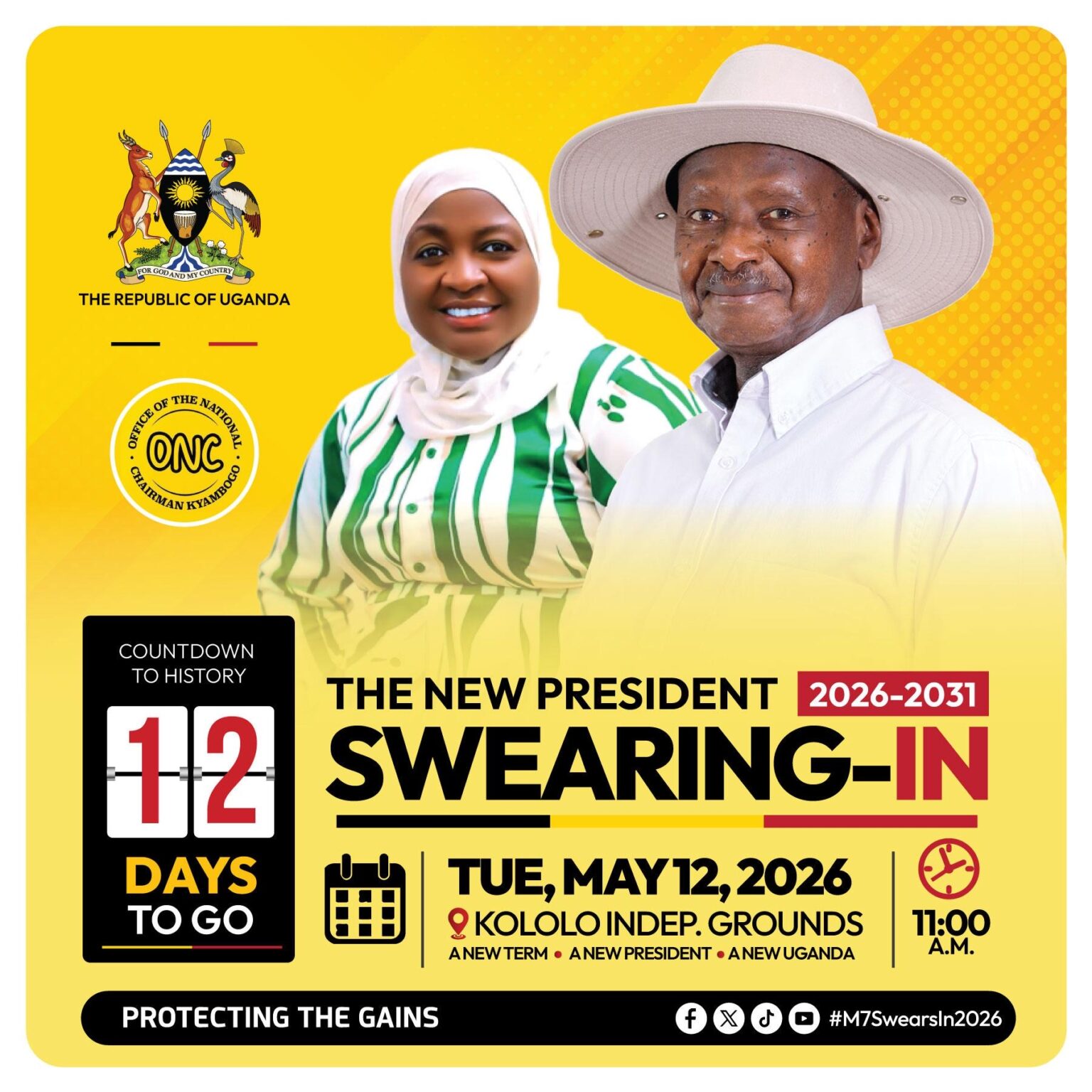 Countdown Begins: Uganda Braces for Grand Presidential Swearing-In at Kololo as 12th May 2026 Approaches